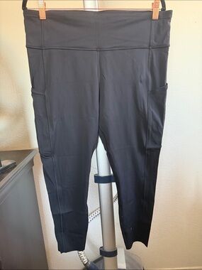 lululemon athletica Black Leggings with Side Pockets, 24 inch inseam
